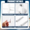 Set of 2 White Aluminium Window Handles without Lock Cylinder,