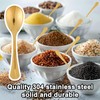 Penitue 8pcs Mini Stainless Steel Spoons, 7.3x1.7cm/2.9x0.67in Tiny Cute Small