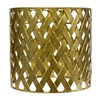 Gold Hollow drum lampshades, unique moroccan pattern small round metal