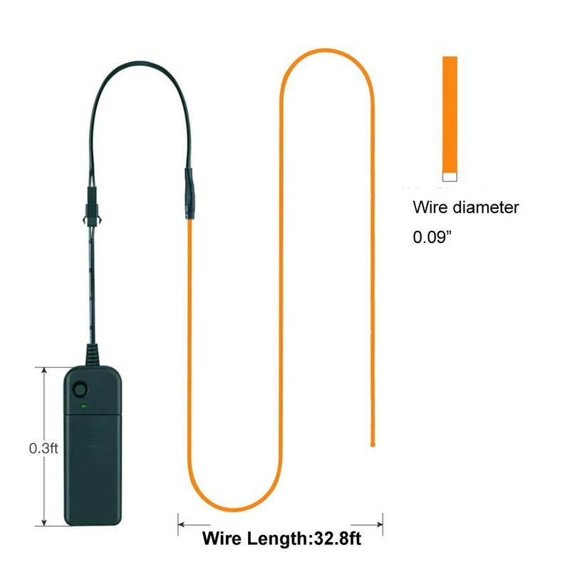 MaxLax - Cable electroluminiscente para luces de neón (10 m),