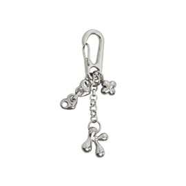 Ah-Cha Ahcha Triple Bold Pendant Keyring _ Silver