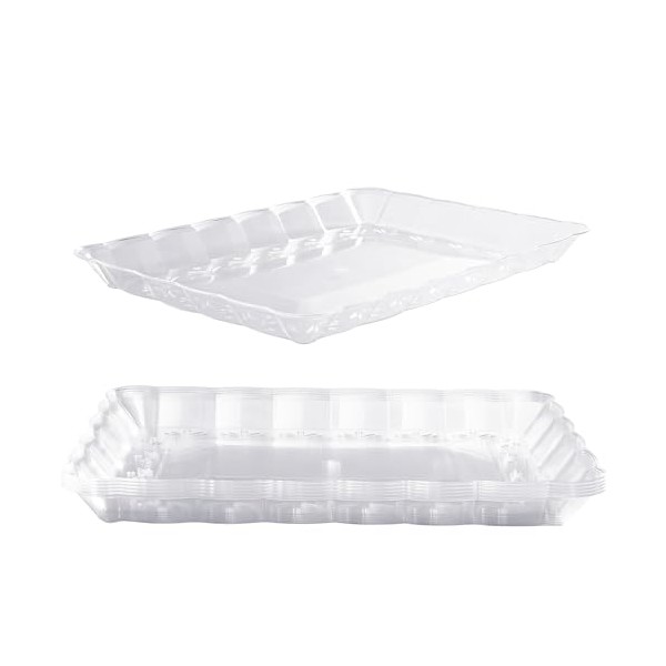 MATANA 12 Plastic Serving Plates for Appetizers & Finger Food