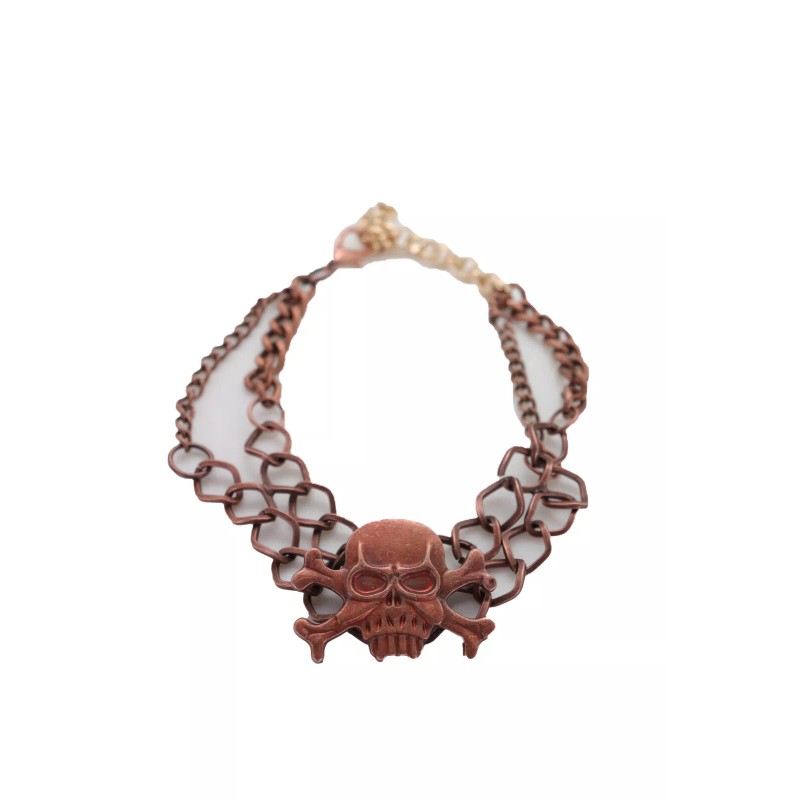 Unbranded New Women Bronze Metal Boot Chain Bracelet Skeleton Skull