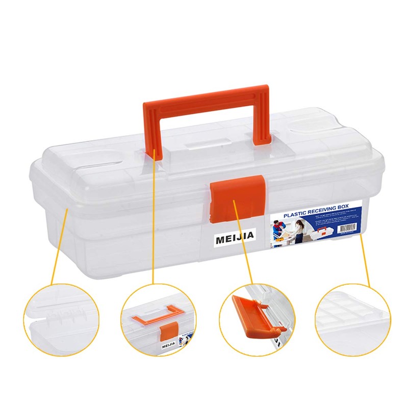 MEIJIA - Organizador de herramientas portátil con asa, caja (negro
