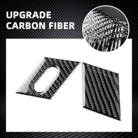 FXETRNL Real Carbon Fiber Door Lock Button Box Sticker, Decor Covers for MINI 2024 2025 U25 Countryman, Protect Panels Center Console Car Interior Accessories, Black