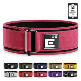 Self-Locking Weight Lifting Belt,Premium Weightlifting Belt for Serious Functional Fitness, Weight Lifting, and Olympic Lifting Athletes,Deadlift Training Belt (Large, Miami Pink)