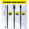 DOWELL Impact Resistant Socket Adapter Set Extension Bit with Holder