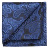 KissTies Paisley Pocket Square Hanky para hombre, 1 azul marino.,