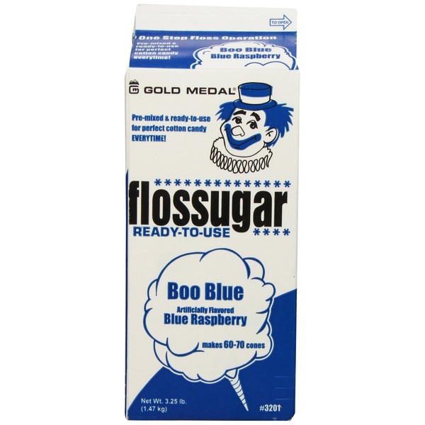 Gold Medal Flossugar-3.25Lbs./52oz.,BOO-BLUE,Blue Raspberry