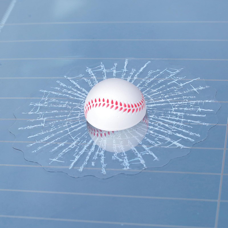 COGEEK Broken Glass 3D Sticker Car Window Ball Hits Self