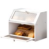STDDRE Bread Box for Kitchen Countertop Bin Double Layer Bread