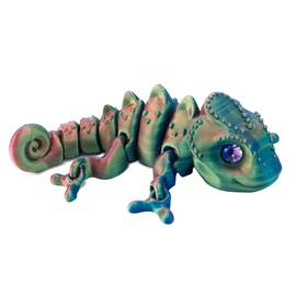 Enwye Gecko, 3D-Chamäleon, Flexible Bewegliche Gecko-Skulptur, 13 cm Großes Chamäleon, Ideal Für Büro, Schule, Heimdekoration, Zubehör, Geschenke