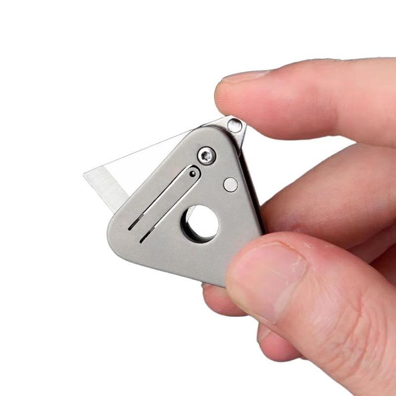 LSCH Titanium Small Quick Release Keychain Knife,Mini EDC Box Cutter,(LS-1220)