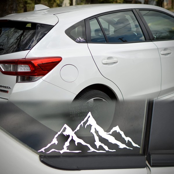 Mountain Decal Set, Vinyl Car or Truck Emblem Sticker Overlay