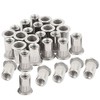 30PCs 1/4"-20 Stainless Steel Rivet Nuts Nutsert Threaded Rivet Insert