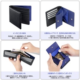 MORFFEYIA Men's Wallet, Large Capacity, Genuine Leather, YKK Product, Separate Type, Coin Purse, Skimming, Cowhide Leather, Long Wallet, green