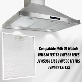 3-Pack wb02x24871 Range Hood Grease Filter - Compatible with GE Models JVW5361EJ1ES, JVW5361EJ2ES, JVW5361SJSS, JVW5361BJ1TS - Approx. 11-13/16" x 10"