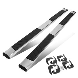 DNA MOTORING 6 Inch Wide Flat Running Boards Side Step Bars Compatible with 19-25 Silverado Sierra 1500/20-25 Silverado Sierra 2500 3500 Crew Cab, STEPB-A-0012