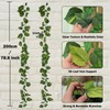 2Pcs 157inch Flame-Retardant Fake Jungle Vines Artificial Leaves Bendable Leaf