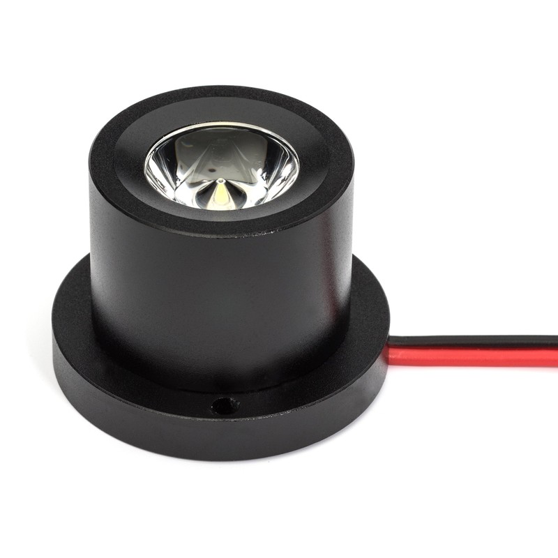 Oznium High Intensity LED Spotlight (Black Housing, Red LED)