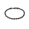 True Rebels Men's Bracelet Stainless Steel Black Cord Bracelet, Stainless