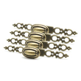 DOJA Barcelona Vintage Furniture Knobs, Pack of 4, Antique Round Gold Knobs, 22 mm x 26 mm x 136 mm, ZnAl Aged Handles, for Drawer Handles, Kitchen Handles, Cabinet Handles, Door Knobs, etc.