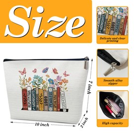 Ythuil Music Lovers Gifts Makeup Bag, Floral Cosmetic Bag for Purse, Music Gifts for Women Sister BFF Friends Teen Girls Daughter, Girl Stuff, Birthday Present