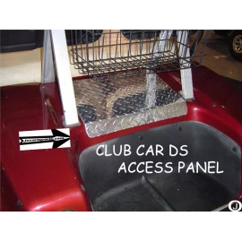 J & O Carts Parts Club Car DS Golf Cart Polished Aluminum Diamond Plate Access Panel cover