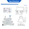 (2Pcs)5V Silm Relay Din Rail;DC 5V;HF41F/5-ZS 5 Pin 1NO 1NC