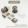 Probrico Antique Brass Door Knobs,Bedroom Door Locks, Privacy Door Handles