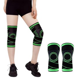 2 Knee Sleeves Knee Support Men Women Knee Support with Adjustable Straps Knee Compression Sleeves Non-Slip Volleyball Knee Pads Breathable Sports Knee Pads Bandage Knee for Running Jogging