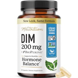 DIM Suplemento 200 mg | Suplemento Alimenticio Natural para la Menopausia | Diindolilmetano | Antioxidante para Mujeres y Hombres | Certificado Clean Label Project | Sin Soya | 60 Cápsulas Veganas