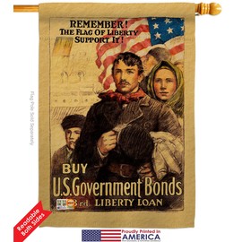 Service Flag of Liberty House Dowel Set Armed Forces All Branches Support Honor United State American Military Veteran Small Decorative Gift Yard Banner Double-Sided Made In USA 28 X 40