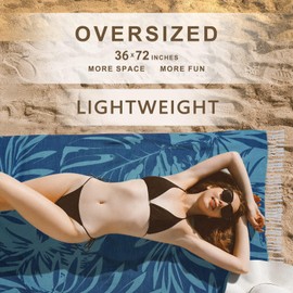 Coconut Trees Turkish Beach Towels Travel Vacation Essentials Quick Dry Sand Free Oversized Bath Pool Swim Towel Extra Large XL Blanket Adult Cruise Accessories Must Haves Clearance Stuff Necessities