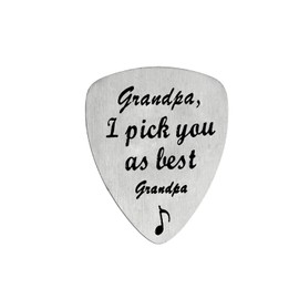 Grandpa Guitar Pick Grandad Gifts from Granddaughter Grandson Christmas Father's Day Gift For Grandpa Birthday Gifts Grandpa Plays Guitar Gift Idea