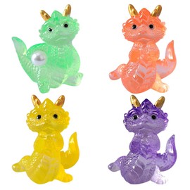 Cabilock Mini Dragon Garden Layout Decors 4pcs Dragon Figurine Decorative Mini Dragon Decor for Micro Landscape