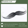 Cosela Grey Fake Beard and Mustache for Men False Stick
