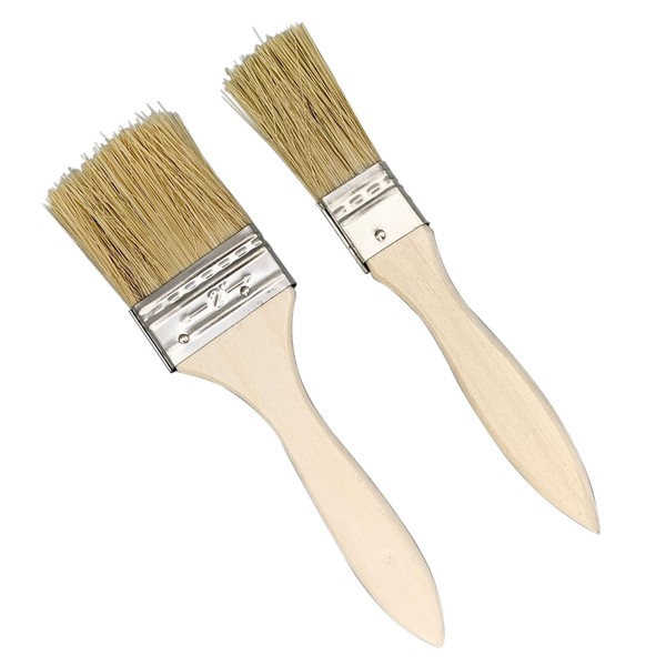 2 pcs fKiZanthene Pastry Brushes, Wooden Durable Cooking Brush for