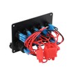 12-24V 5 Gang On/Off Toggle Switch Panel Dual USB Voltmeter