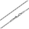 FOSIR Mens Womens Surgical Stainless Steel Thin Chain Necklace 2mm,18-30 Inches