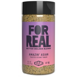 FOR REAL Amazin' Asian Seasoning - Toasted Sesame Tamari Blend - Umami Flavor Booster for Meat & Rice - Gluten Free, Kosher, No Seed Oils or MSG, Bold Asian-Inspired Spice Mix - 6oz