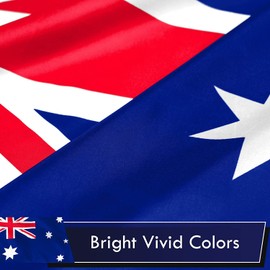 Australian Flag, Aussie Flag, Australia Day Flag, AU Flag OZ Banner, with Metal Woven Brass Sister Clips, Large Size 1800x900mm Heavy Duty Polyester National Flag, Suitable for Outdoor or Indoor use, Showing Your Pride in Being Australian.