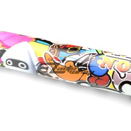 Free Tool Kit EZAUTOWRAP MAR Bomber Anime Cartoon Car Vinyl Wrap Sticker Decal Air Release Technology - 60"X108" (5FT X 9FT)