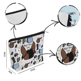 WZJHCL Horse Show Makeup Pouch Equestrian Trainer Cosmetic Kit Bag Horseback Rider Storage Pouch Bag Horse Lover Gift (Best View Ever)