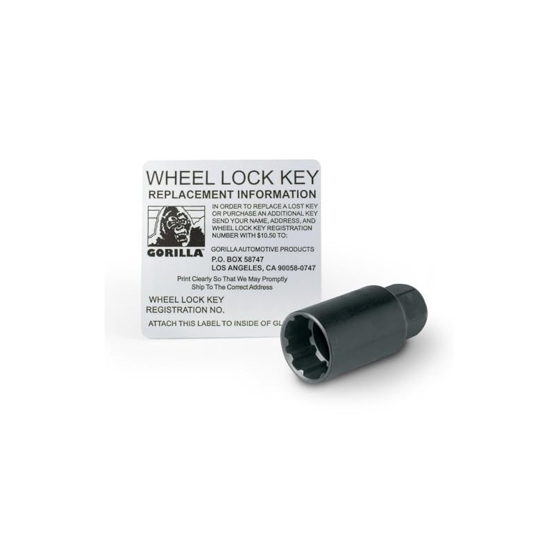 Gorilla Automotive 71681NBC Acorn Black Chrome Wheel Locks (1/2" Thread