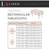 LA Linen Polyester Poplin Washable Rectangular Tablecloth, Stain and Wrinkle