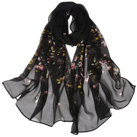 FAIRYGATE Scarfs for Women Lightweight Colourful Georgette Sheer Scarf Sunscreen Shawls Oversized Scarves for Ladies A4212