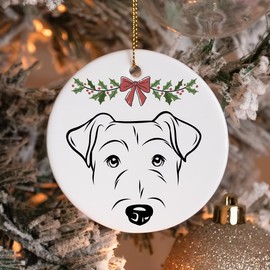 Minimal Dog Christmas Ornament:_#2 Airedale Terrier