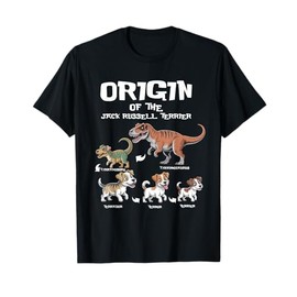 Origin Of Jack Russells Terrier Evolution History Dog Lover T-Shirt