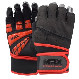 MRX Powerlifting Gloves Workout Wrist Support Lifting Gym Accessories Gloves - X-Large